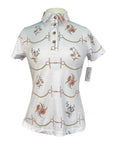 Ronner Short Sleeve Sport Polo in White/Floral Bits