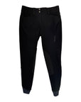 Front of Ariat 'Tri Factor' Knee Patch Breeches in Black - Women's 28R