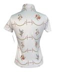 Ronner Short Sleeve Sport Polo in White/Floral Bits