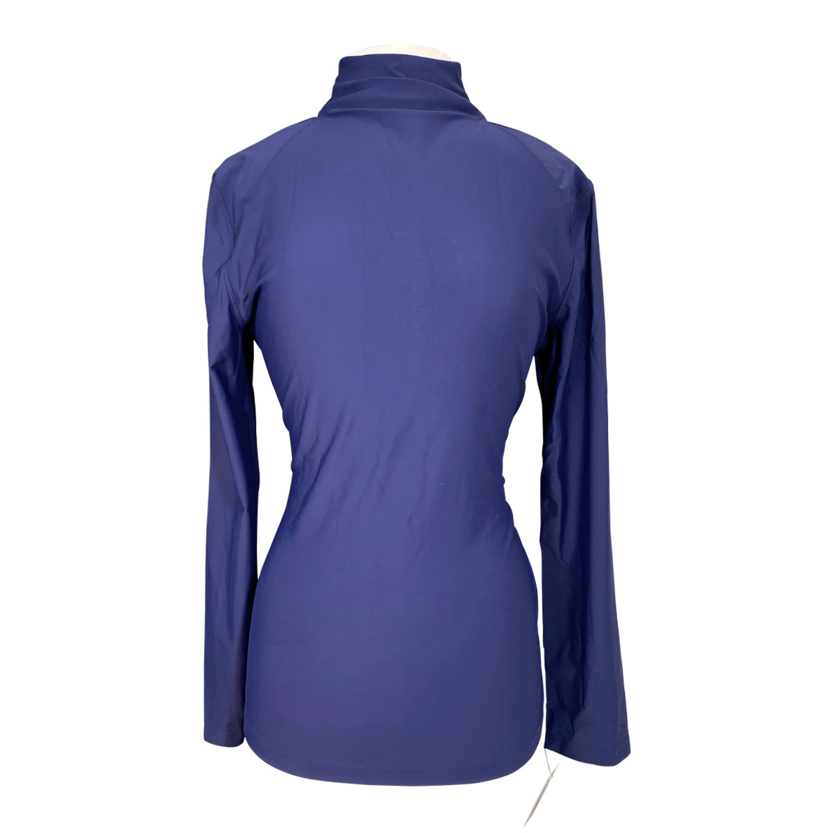 Mock Neck Long Sleeve Tech Riding Top  in Navy