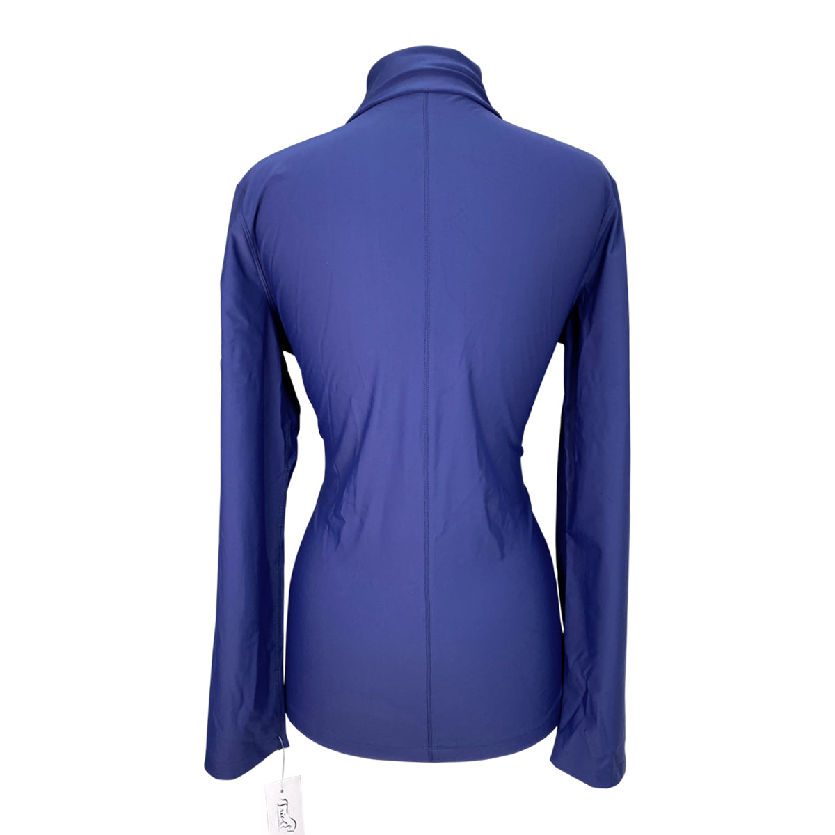 Mock Neck Long Sleeve Tech Riding Top  in Navy