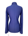 Mock Neck Long Sleeve Tech Riding Top  in Navy