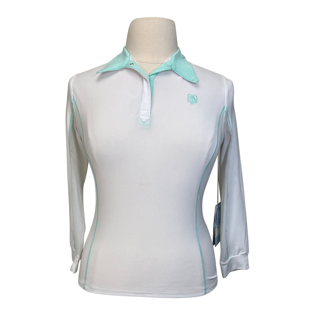 Romfh Chill Factor Long Sleeve Show Shirt in White/Mint