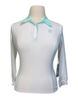 Romfh Chill Factor Long Sleeve Show Shirt in White/Mint
