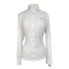 For Horses Long Sleeve Show Shirt in White 