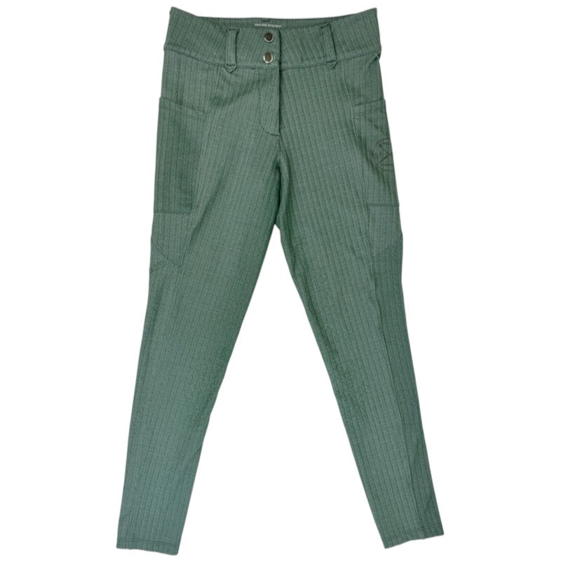 Free Ride Equestrian Full Seat Breeches in Green Tweed 