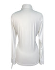 For Horses Long Sleeve Show Shirt in White 