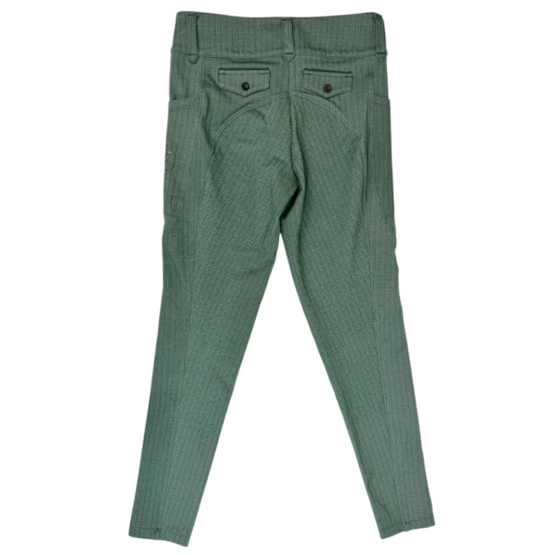Free Ride Equestrian Full Seat Breeches in Green Tweed 