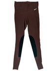 Kerrits Microcord Knee Patch Tights in Hot Chocolate