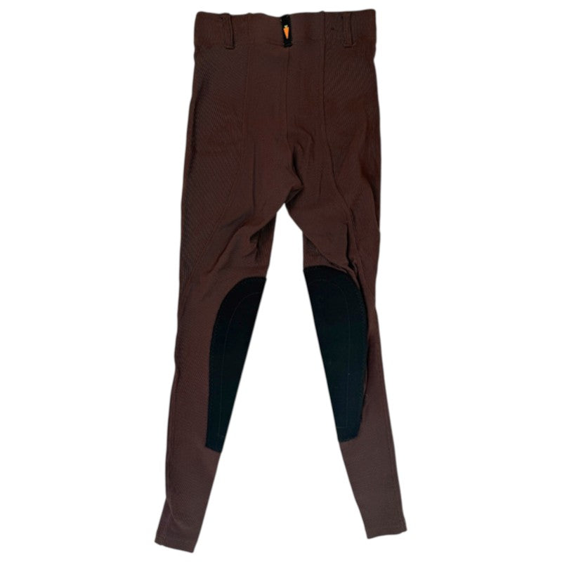 Kerrits Microcord Knee Patch Tights in Hot Chocolate