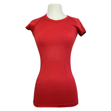 Lululemon Short Sleeve Shirt in Red