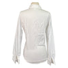 Back of EQL by Kerrits Smocked Yoke Button Up Shirt in White