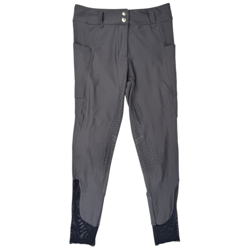 Free Ride Equestrian 'Lux' Full Seat Breeches in Steel