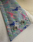 Dover Saddlery CoolBlast Sleeve Show Shirt in White/Blue Giraffes