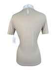 Animo Ladies Short Sleeve Competition Shirt in Beige/White