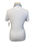 Dover Saddlery CoolBlast Sleeve Show Shirt in White/Blue Giraffes