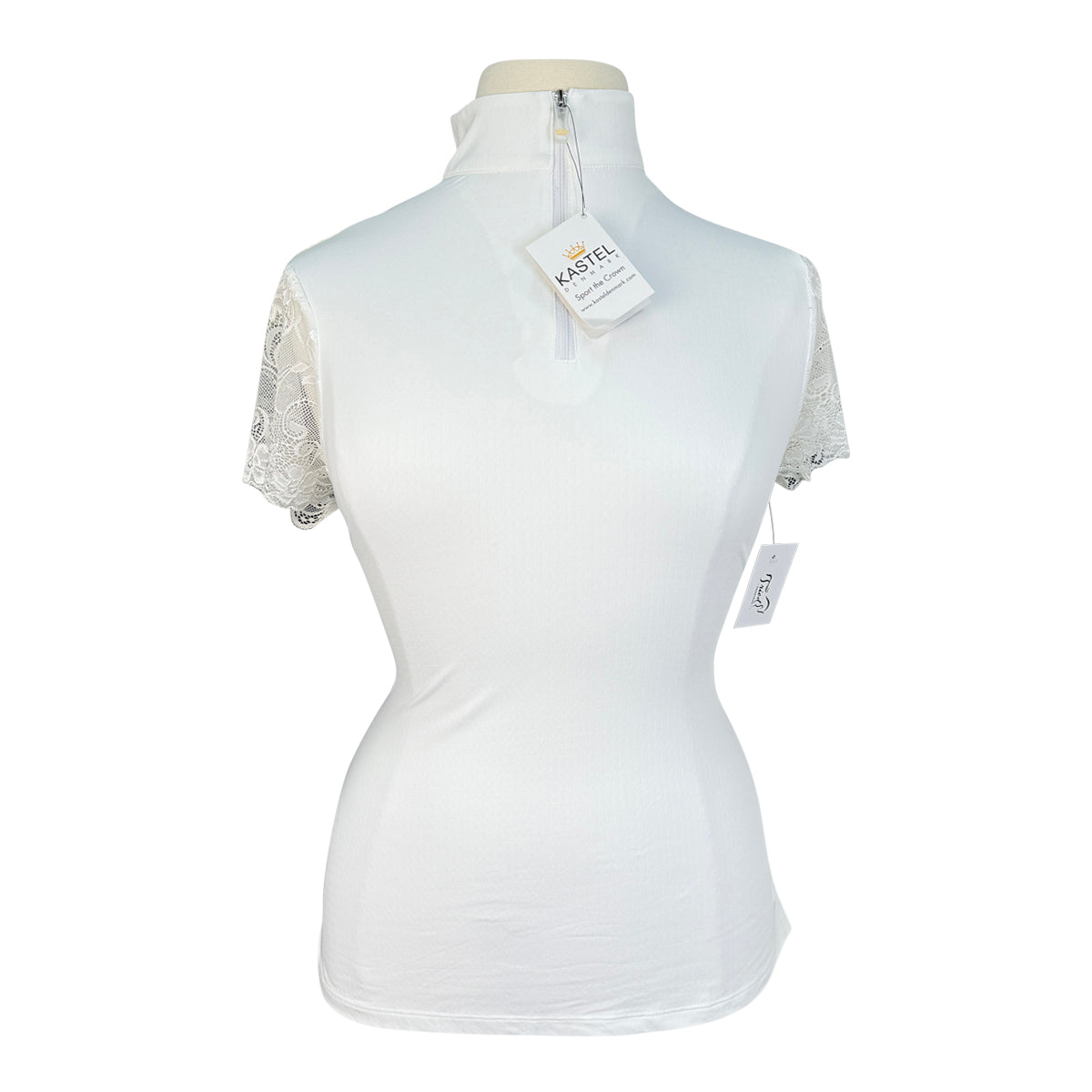 Kastel Galloon Lace Short Sleeve Shirt in White