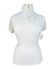 Kastel Galloon Lace Short Sleeve Shirt in White