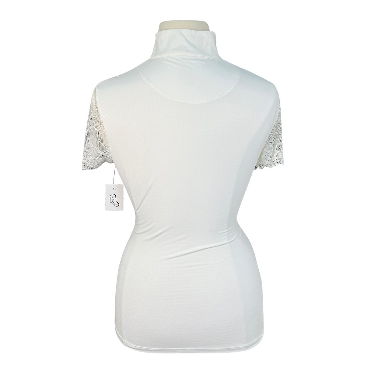 Kastel Galloon Lace Short Sleeve Shirt in White