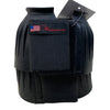 Walsh Rubber Ribbed Bell Boots w/Velcro in Black - Small