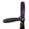 HKM Mexican Style Padded Grackle Noseband in Brown/Gold Hardware 