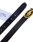 Dimacci Horse Head Buckle Belt in Brown/Gold - Women's Small