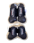 Eskadron 'FlexiSoft' Fleece Open Front Boot Set in Deep Brown - Full