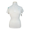 Kathryn Lily 'ProAir3' Show Shirt in White/Teal Ribbons