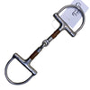 Korsteel Copper/Steel Rollers Jointed Dee Snaffle in Stainless Steel/Copper