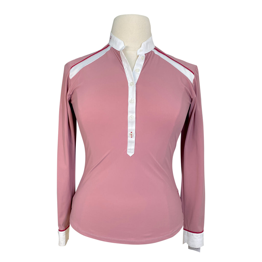 Horse Pilot 'Aerotech' Long Sleeve Show Shirt in Mesa Pink