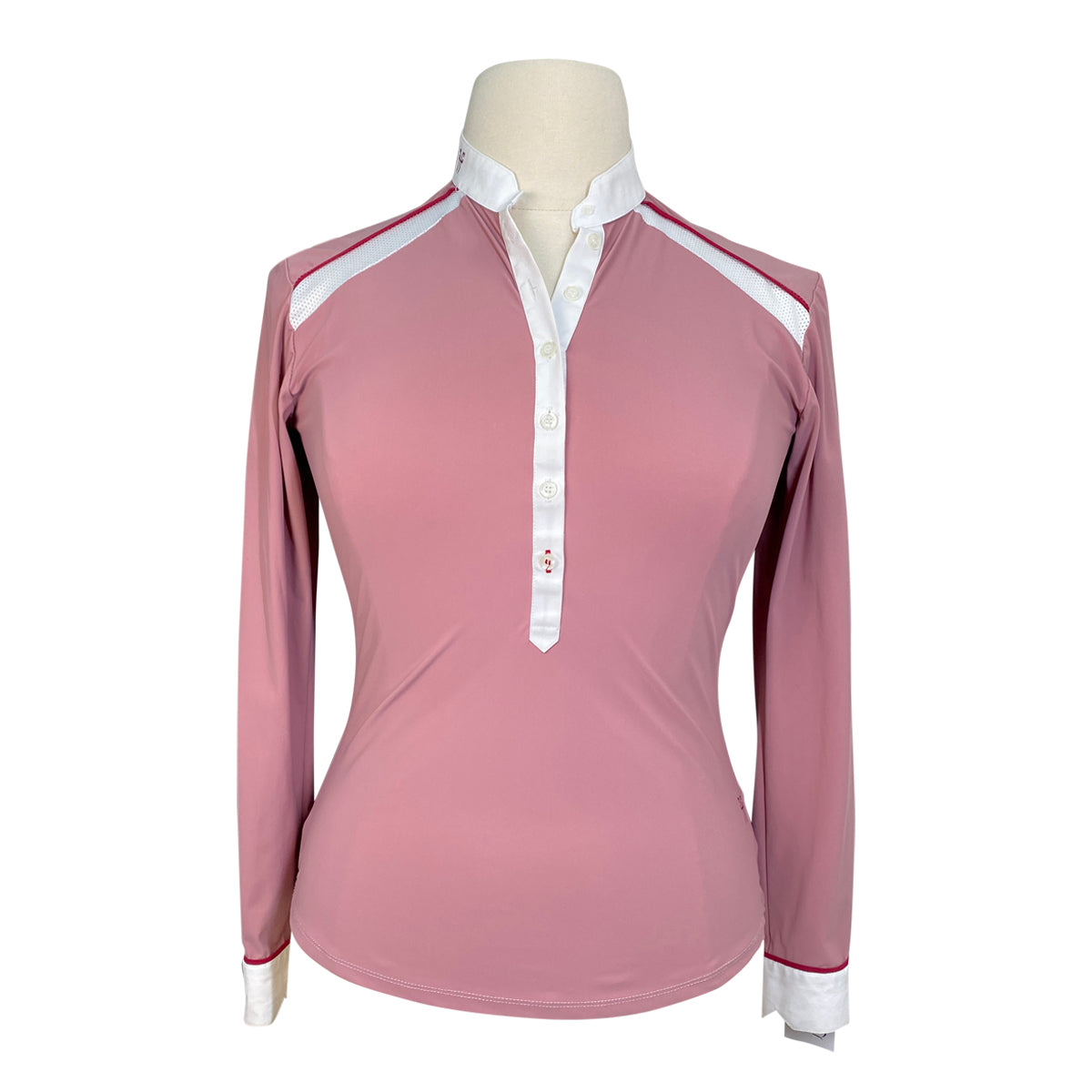 Horse Pilot 'Aerotech' Long Sleeve Show Shirt in Mesa Pink