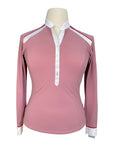 Horse Pilot 'Aerotech' Long Sleeve Show Shirt in Mesa Pink