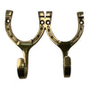 Horseshoe Hooks in Brass