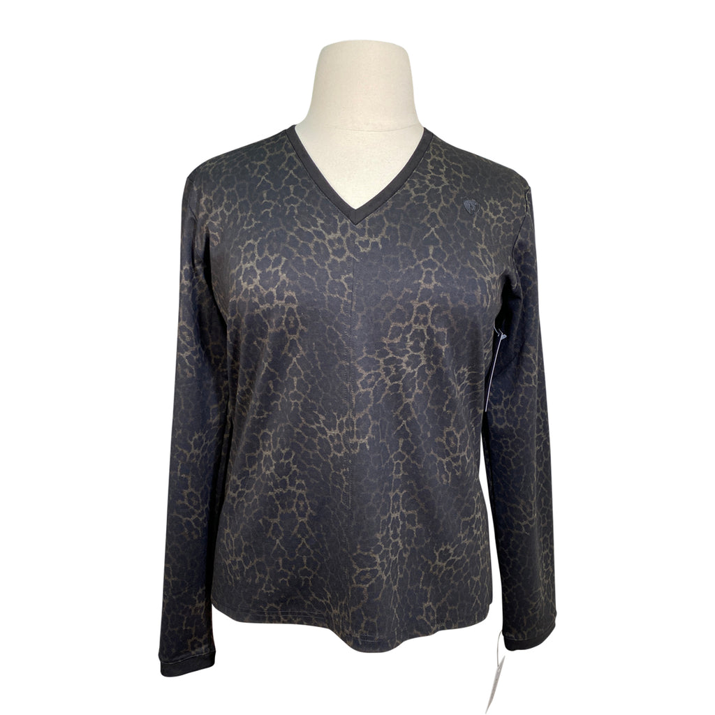 Arista 'Quintessential' V-Neck Sweater in Leopard 