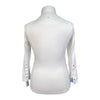 Tredstep Ladies’ Paris Long Sleeve Competition Shirt in White/Blue Horses
