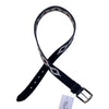 Kastel Denmark Woven Leather Belt in Black w/White & Red - Women's S/M
