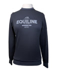 Equiline Round Neck Tech Sweatshirt in Black
