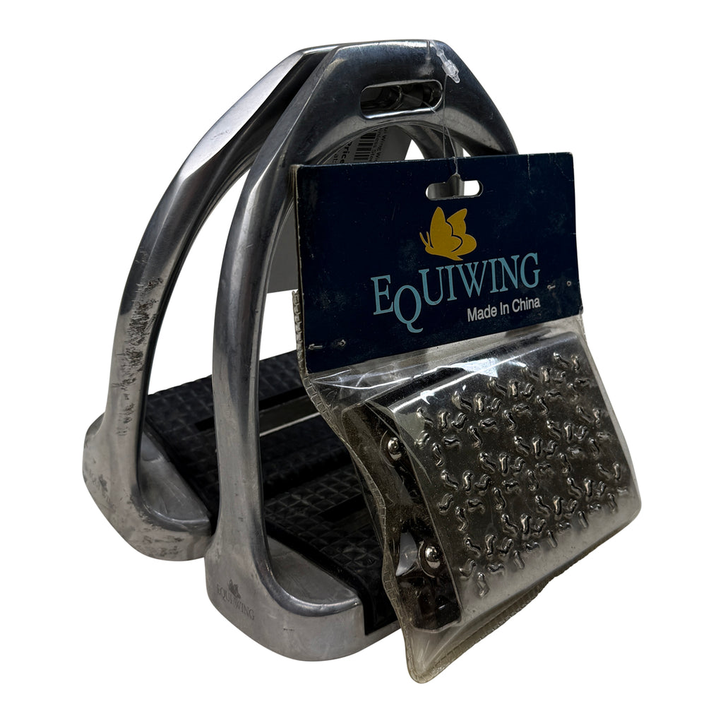 Equi Wing Wide Track Stirrup Irons in Stainless Steel