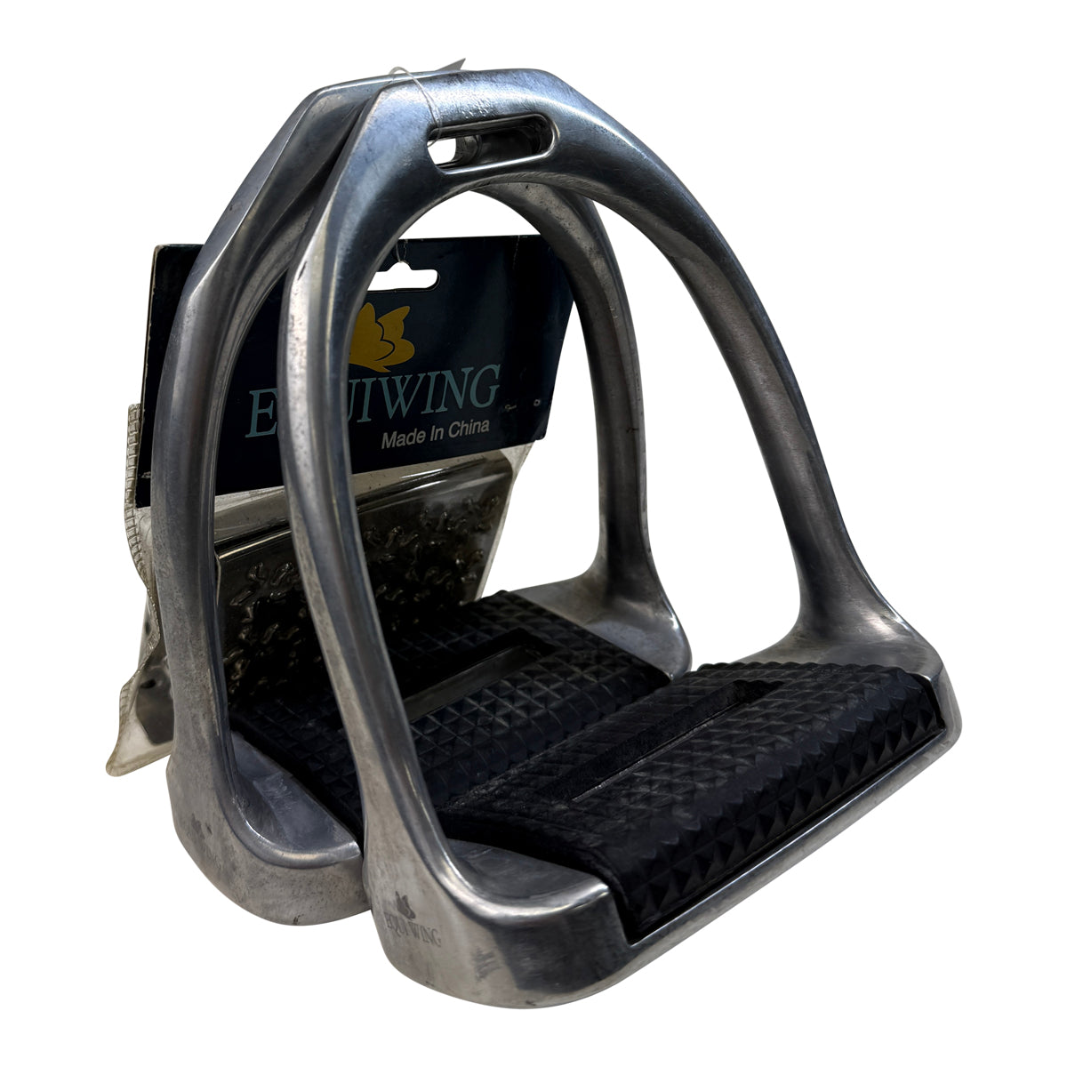 Equi Wing Wide Track Stirrup Irons in Stainless Steel