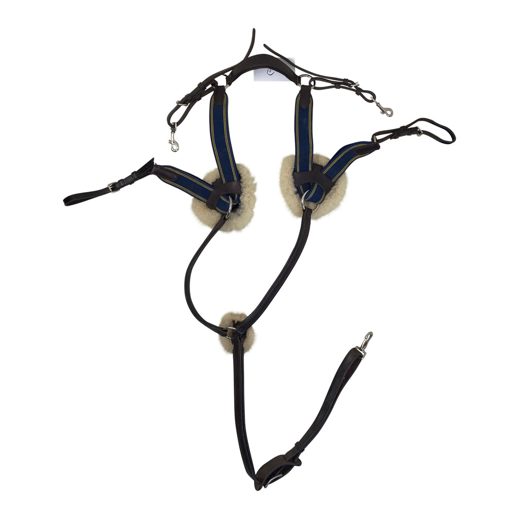 Ovation '4-Star' Five-Point Eventing Breastplate in Havana/Navy