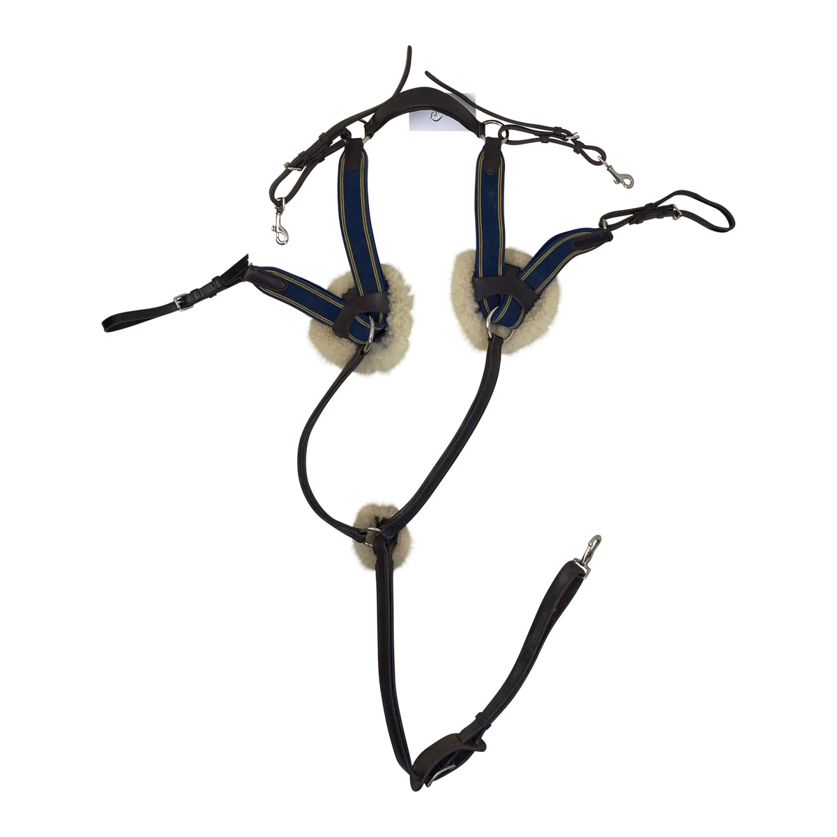 Ovation '4-Star' Five-Point Eventing Breastplate in Havana/Navy