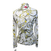 Kastel Long Sleeve 1/4 Zip in White/Gold Belt