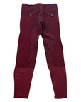 Halter Ego 'Megan' Full Seat Breeches in Burgundy - Women's US 38