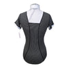 Goode Rider Couture Ruffle Show Shirt in Black/White Polka Dot