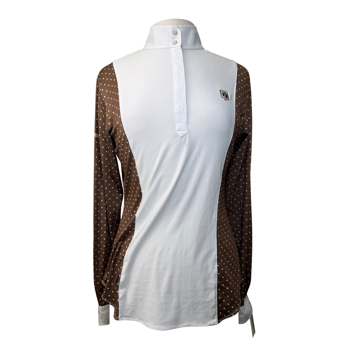 Romfh 'Schuyler' Show Shirt in Bronze Polka Dots/White