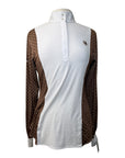 Romfh 'Schuyler' Show Shirt in Bronze Polka Dots/White