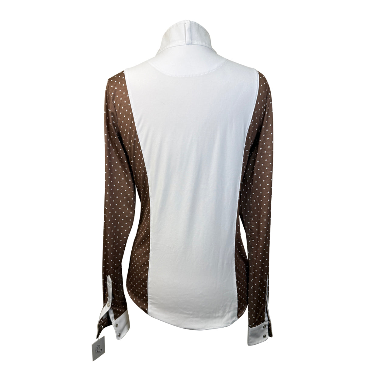 Romfh 'Schuyler' Show Shirt in Bronze Polka Dots/White