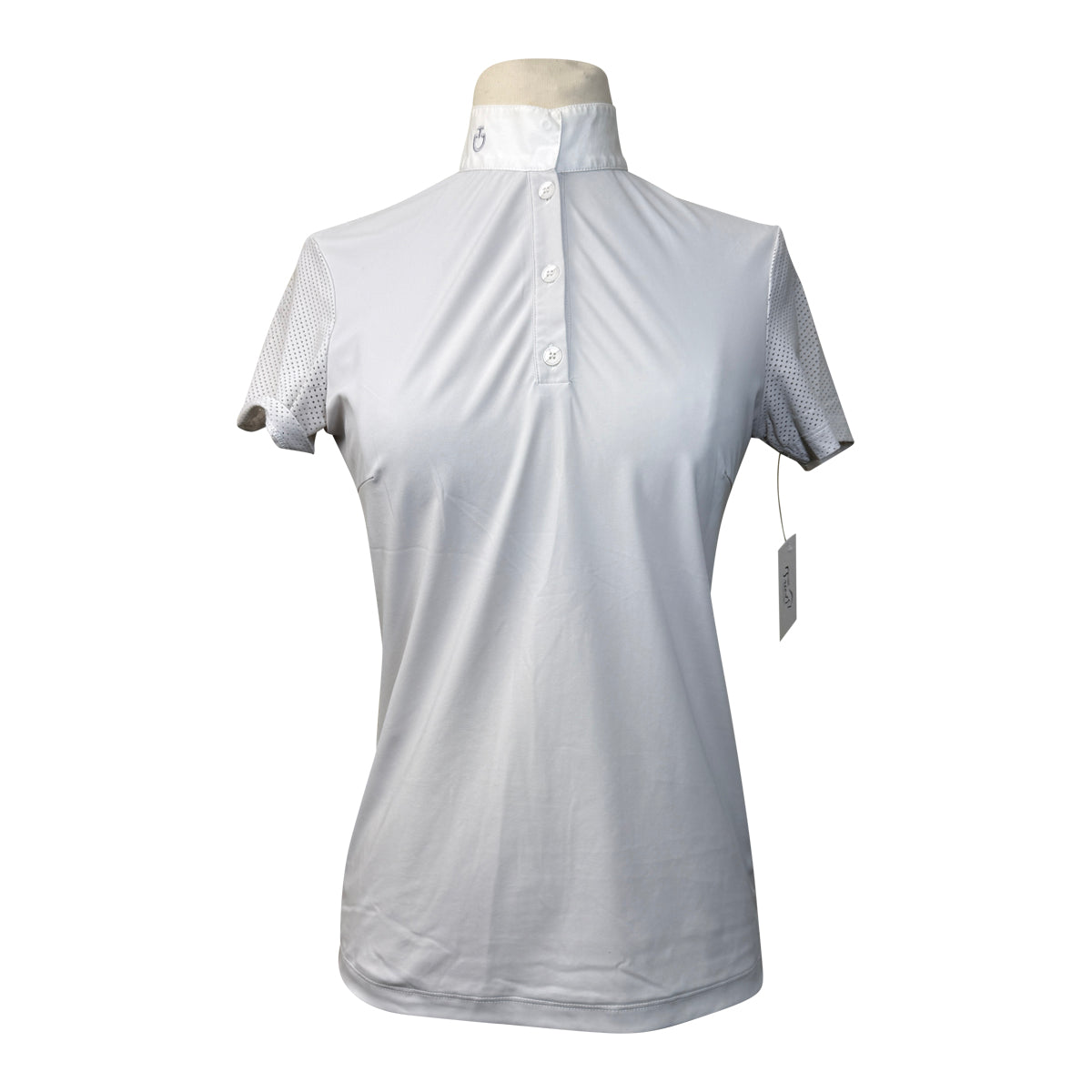Cavalleria Toscana Perforated Jersey SS Show Shirt in Cloud