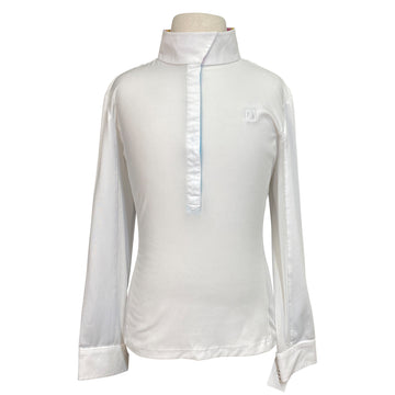 Romfh 'Sarah' Long Sleeve Show Shirt in White/ Pink Paisley