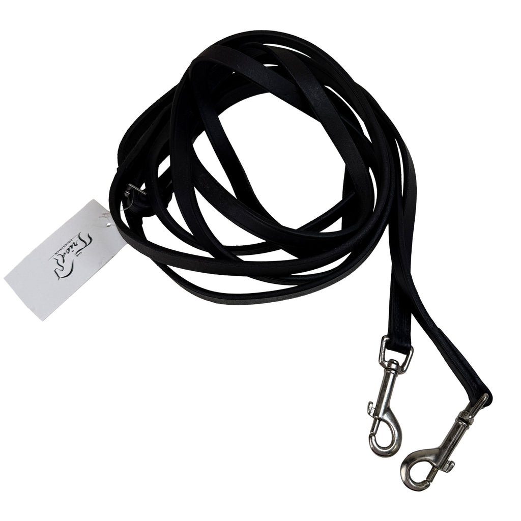 Tory Leather Draw Reins w/ Clips in Black - Full